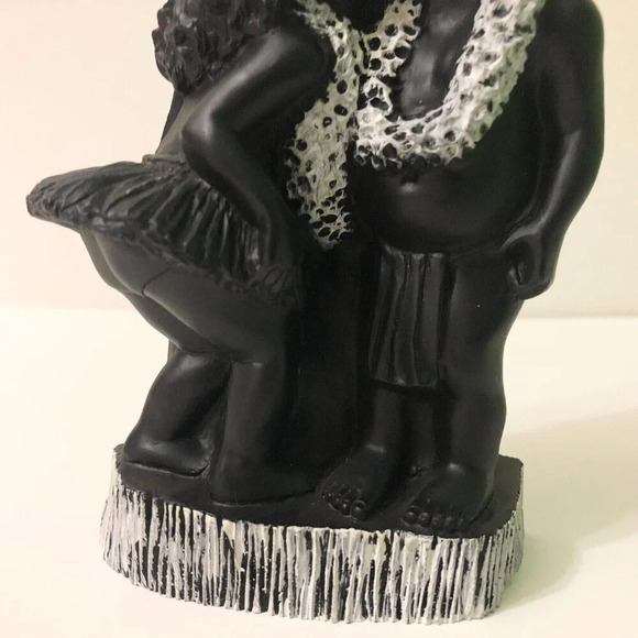 Vtg Frank Schirman Hula Girl Lei Boy Kehoni The Kiss Hawaii 6  Inch Tall Figure - Picture 3 of 16